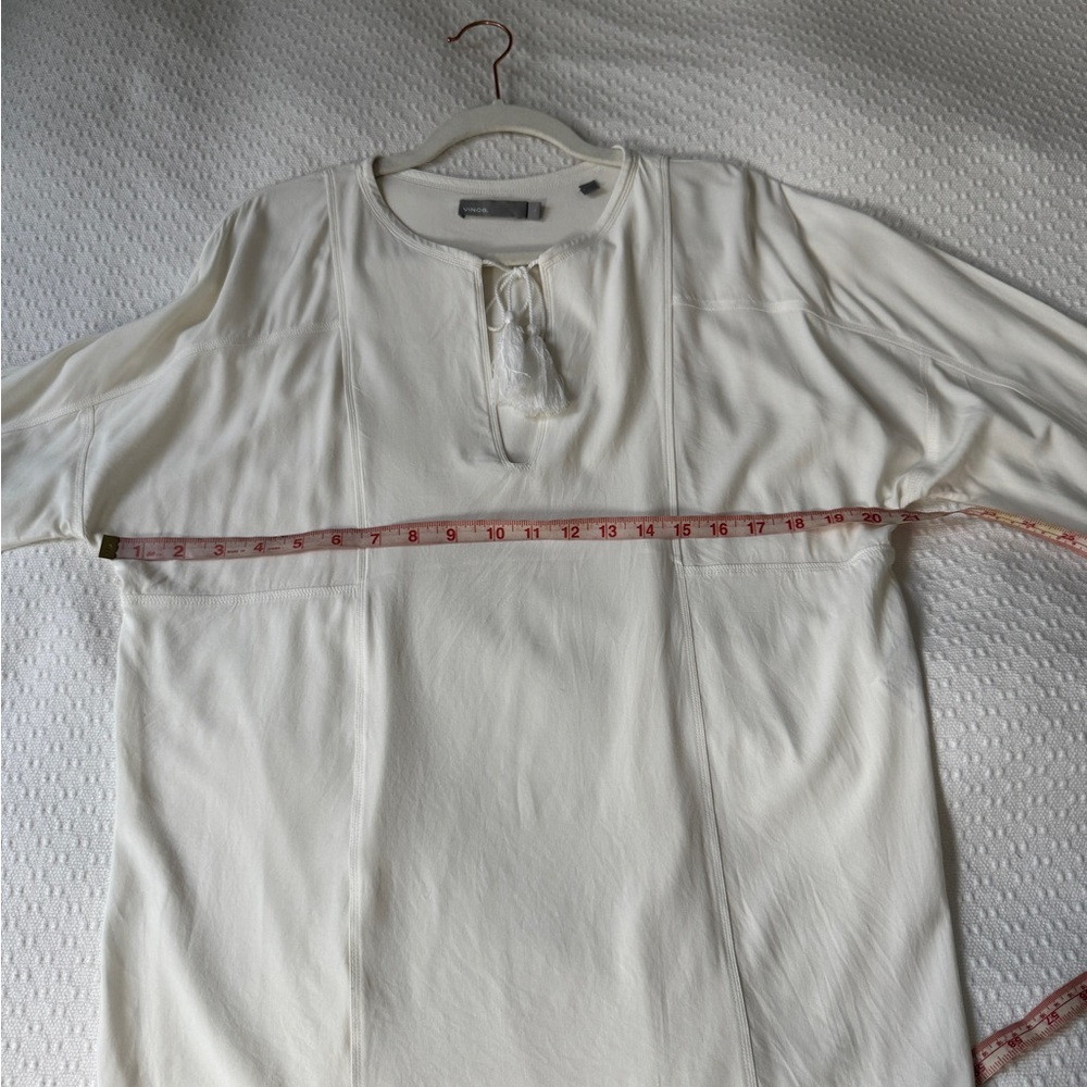 Vince Cream White Long Sleeve Blouse with Tassel Tie Size Small or medium - Picture 7 of 9